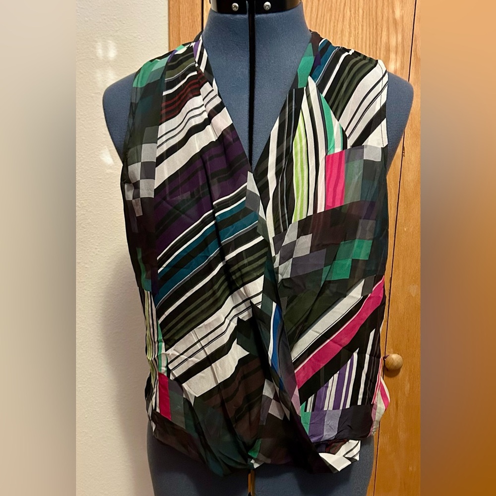Colorful Striped Sleeveless Top